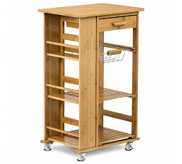 Regál, bambus, přírodní, DR-046