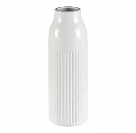 Váza keramická - glazovaná, bílá