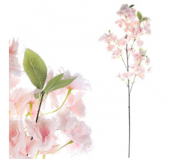 Třešeň - umělá kvetoucí větev, barva růžovo-bílá