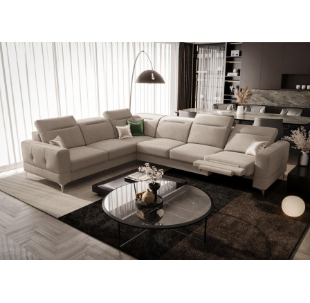 Rohová sedací souprava s funkcí , relax MALIBU MAX 320x250 - levá, béžová