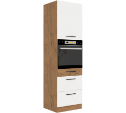 Kuchyňská skříň VEGAS - 60 DPS-210 3S 1F, Dub Lancelot / Bílý lesk