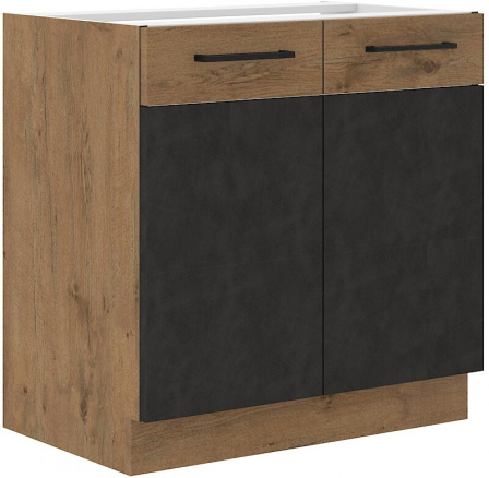 Dolní skřínka VEGAS - 80 D 2F BB, Dub Lancelot / Matera Dolní skřínka VEGAS - 80 D 2F BB, Dub Lancelot / Matera