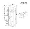 Šatní skříň LORENTO - L1