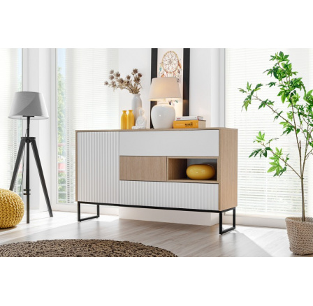 Komoda ZOE 1D3S, Alpská bílá mat Komoda ZOE 1D3S, Alpská bílá mat