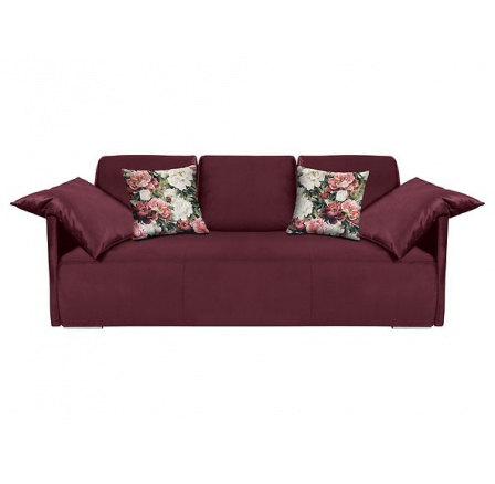 CLARC II LUX 3DL, Print piwonie L827 purple (malé polštářky)/Monoli 69 purp, prošití 0788 burgund (BRW COMFORT) (FL11-1030) CLARC II LUX 3DL, Print piwonie L827 purple (malé polštářky)/Monoli 69 purp, prošití 0788 burgund (BRW COMFORT) (FL11-1030)