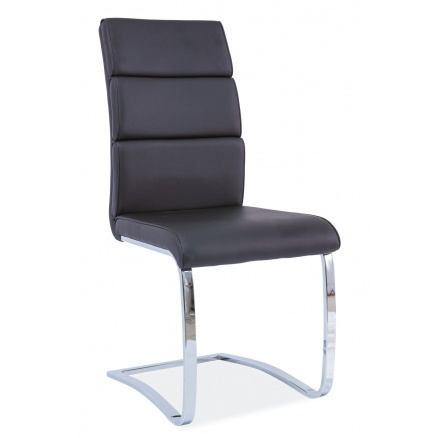 H-456 jídelní židle eco černá /chrom ( H456C ) (S) (K150-Z)