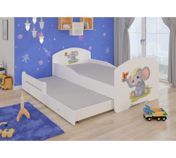Dvojlůžko s matracemi PEPE II ELEPHANT 160x80 Bílá