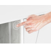 Tv komoda LUMENS 09, Beton/Bílý lesk