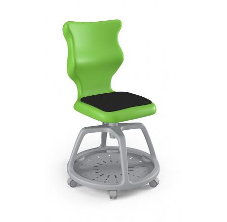 Židle studentská s úložným prostorem Soft velikost 6, zelená/Šedá 