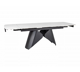 Jídelní stůl ARMANDO, Efekt bílého mramoru/Černá