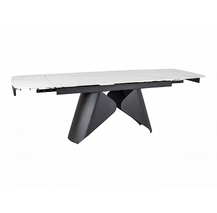 Jídelní stůl ARMANDO, Efekt bílého mramoru/Černá