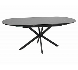 Jídelní stůl GASTON 140, Šedý mat/Černý mat