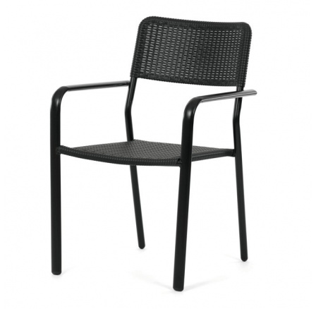 Zahradní židle, kov, plast, černá, AZC-H1021 BK Zahradní židle, kov, plast, černá, AZC-H1021 BK