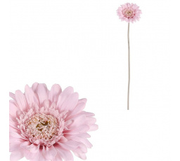 Gerbera - umělý květ na stonku, růžový