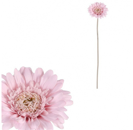 Gerbera - umělý květ na stonku, růžový