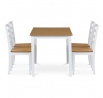 Jídelní set s 4 židlemi, 120x75x75cm, masiv, přírodní, VESPA OAK