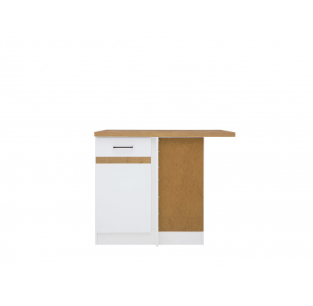 Kuchyňská dolní skříňka Junona skříňka rohová DNW/100/82P, bílá/bílý lesk