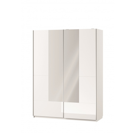 LYON 30 - SKŘÍŇ se zrcadlem- 2dvířková - bílá mat / bílá lesk (SELENE 30) (SZ) (K150-Z)