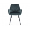 Jídelní židle FIG VELVET, Zelená Bluvel 78/Černá