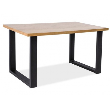 Jídelní stůl UMBERTO, dub/černá, 150x90 cm
