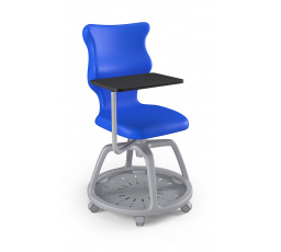 Židle studentská s úložným prostorem Plus velikost 6, Modrá/Šedá 
