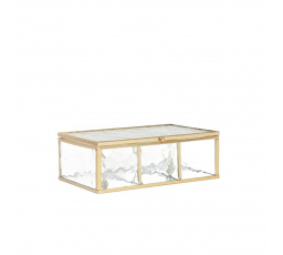 Šperkovnice GREZZA s tepaným sklem zlata 18x12x6 cm 726170