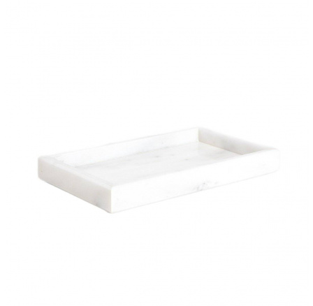 Dekorativní tác CARNIVAL z bílého mramoru 25x15x3 cm 725951