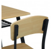 Jídelní set s 4 židlemi, 110x70x76cm, mdf, dub, AUT-O2222 OAK