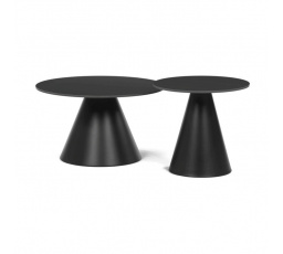 Konferenční stolek 70x70x41cm, keramika, mramor, CT-F4118 BK