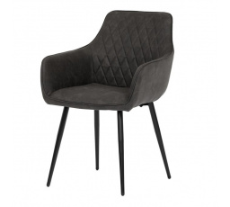 Jídelní židle, černá, látka vintage, DCH-225 BK3