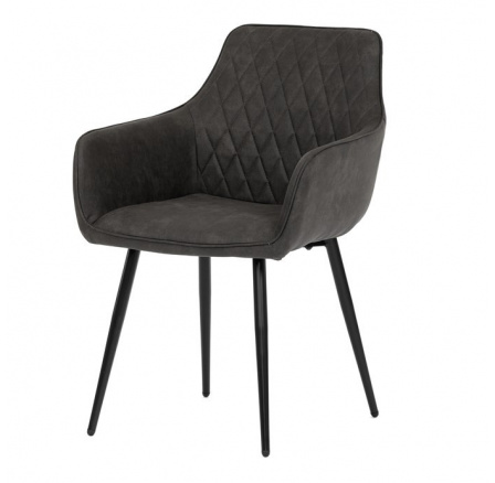 Jídelní židle, černá, látka vintage, DCH-225 BK3