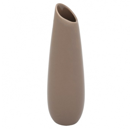 Váza keramická - špičatá, zaoblená, cappuccino Váza keramická - špičatá, zaoblená, cappuccino