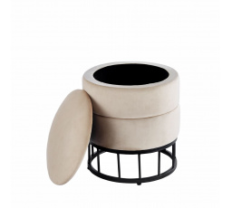 Taburet velvet béžová P3-FXJG B