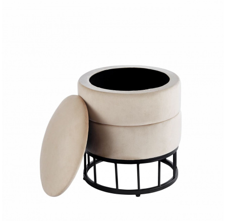 Taburet velvet béžová P3-FXJG B Taburet velvet béžová P3-FXJG B