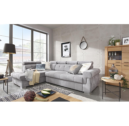 Rohová sedací souprava Amadeus L šedá