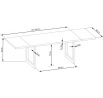 Jídelní stůl RADUS 140x85 masiv,  přírodní dub/černá