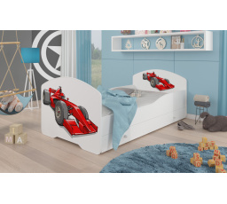 Postel dětská PEPE Formula 140x70 Bílá s matrací a zásuvkou