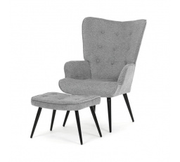 Relaxační křeslo, šedá, sametová látka, AK-303 GREY2