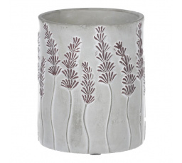 Váza betonová - motiv levandule, šedá