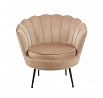 Křeslo velvet cappuccino /nohy černé/ LC-032-1