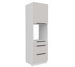 Kuchyňská skříň COMBO - 60 DPS-210 3S1F, Bílá/Kašmír