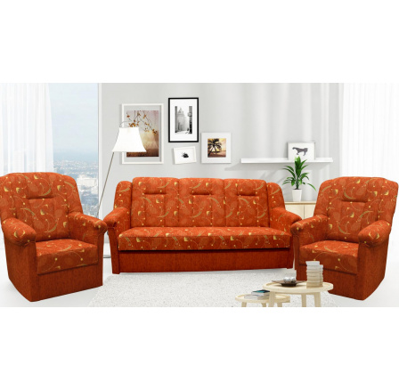 Sedací souprava Panda A 3f+1+1 Irga cihllová