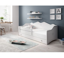 Postel s matrací EMKA Gray 160x80 Bílá+Šedá