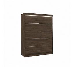 Posuvná skříň s LED osvětlením LUFT 150 Choco