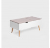 Konferenční stolek ANZABI s výklopnou deskou bílý 105x50.5x43.5 cm 712050