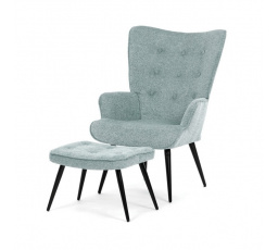 Relaxační křeslo, modrá, sametová látka, AK-303 BLUE2