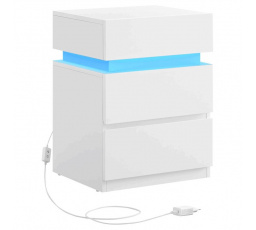 Noční stolek 40x35x55cm, mdf, bílá, ANT-E1163 WT