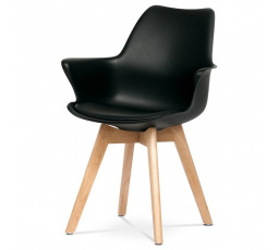 Jídelní židle, černá, plast, CT-771 BK