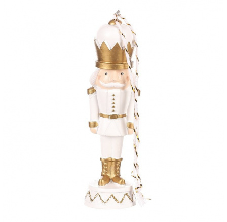 Voják - závěsná figurka, polyresin, barva bílo-zlatá
