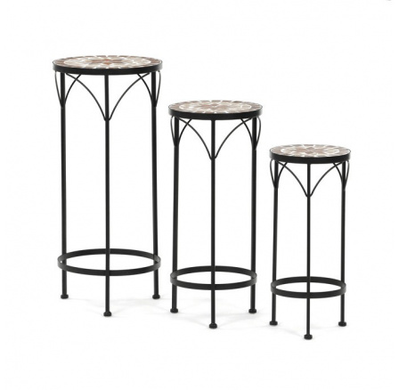 Stojan na květiny 31x31x67cm, keramika, béžová, US1601